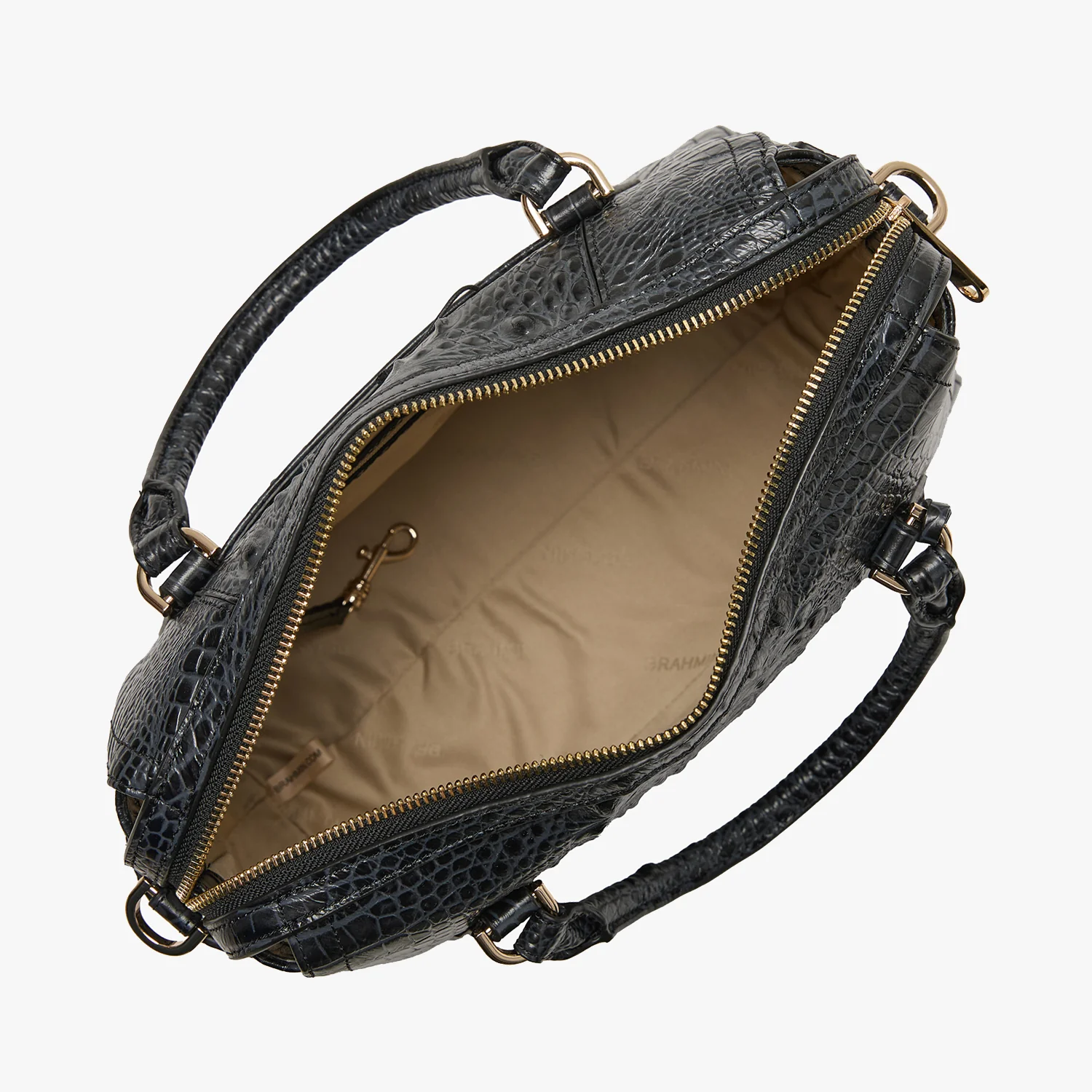 Brahmin Alden Road Collection Micaela Satchel, Black Alden Road