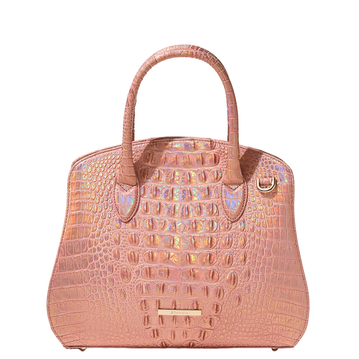 Brahmin Melbourne Collection Rosetta Satchel, Rose Gold