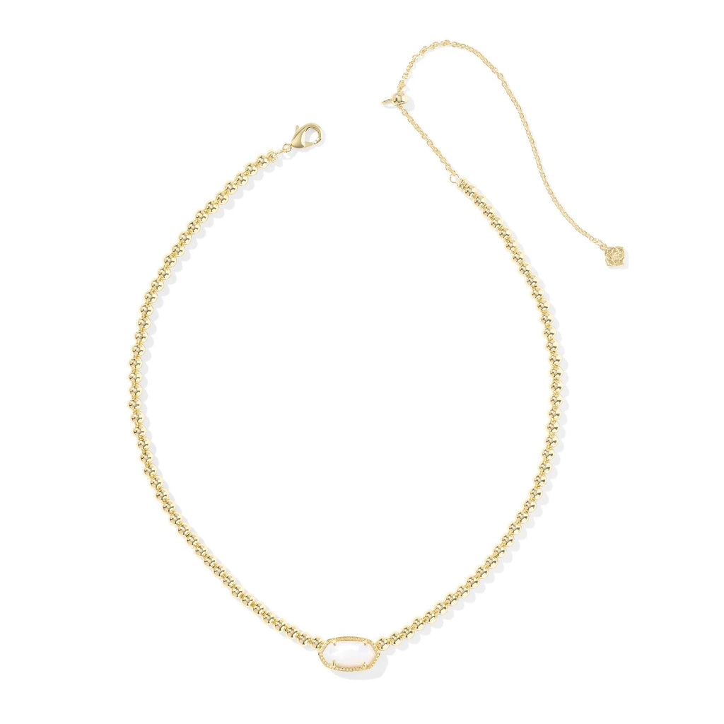 Kendra Scott Elisa Gold Beaded Necklace, Ivory Mother of Pearl