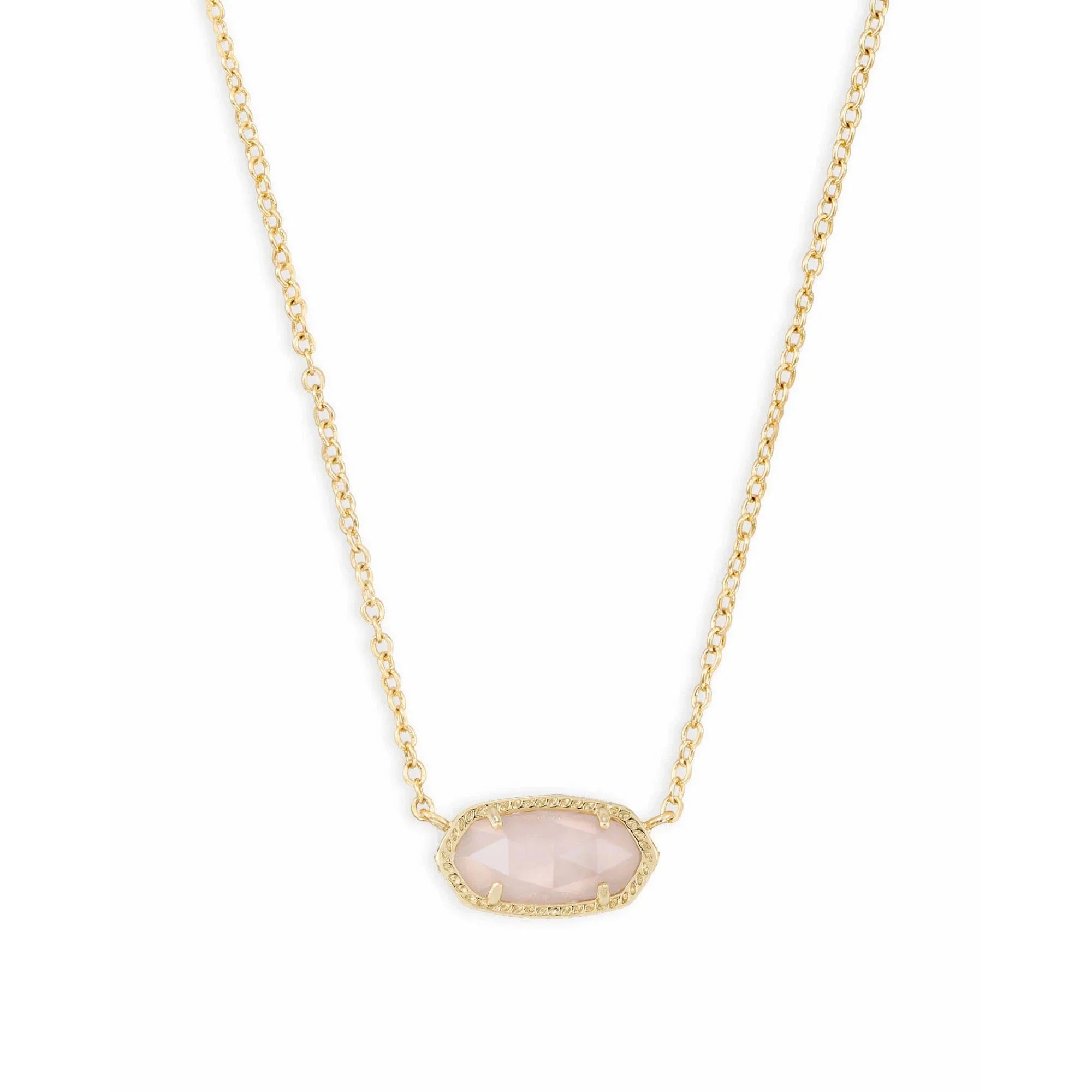 Kendra Scott Elisa Gold Pendant Necklace, Rose Quartz