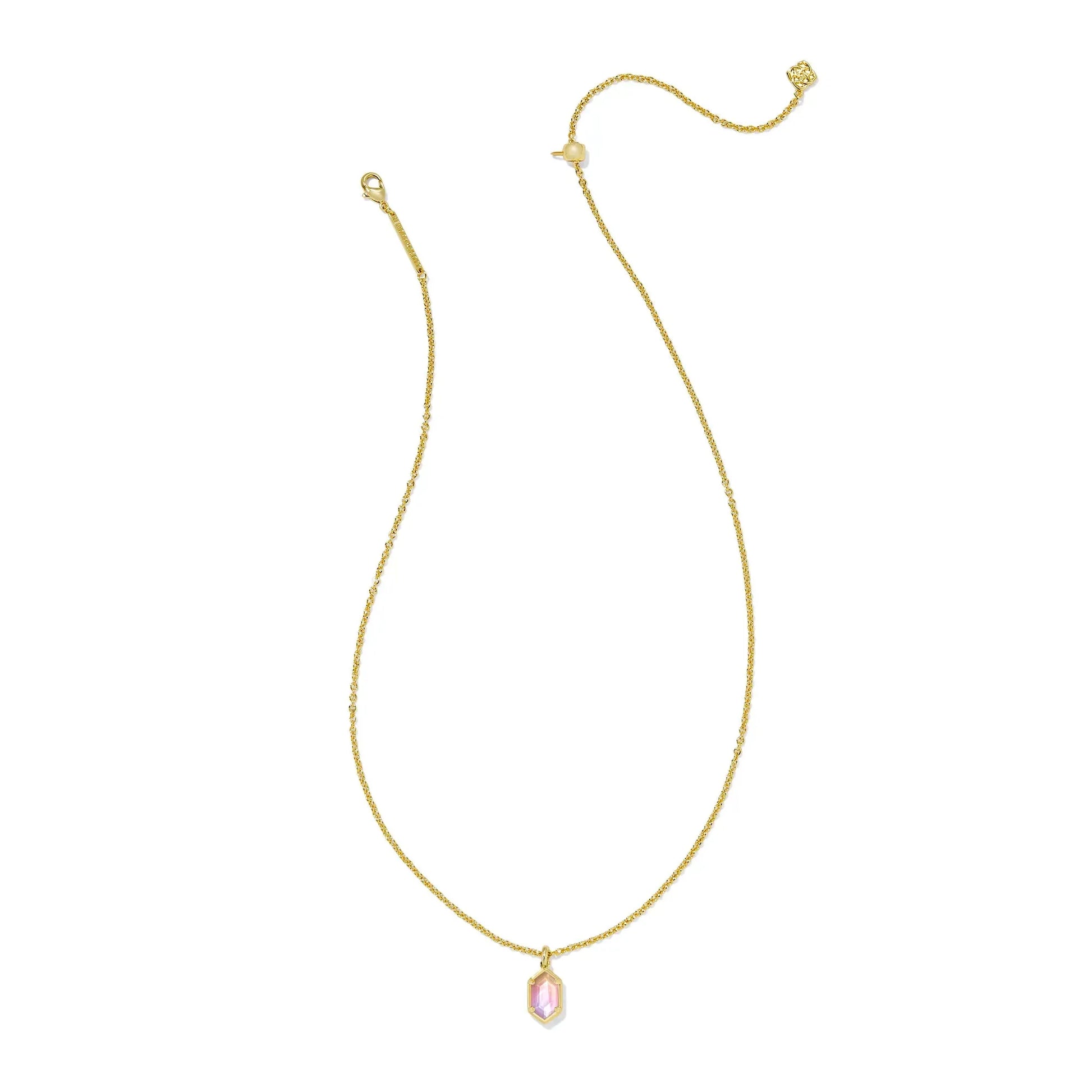 Kendra Scott Hallie Gold Pendant Necklace, Sunrise Watercolor Illusion