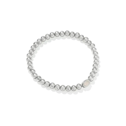 Kendra Scott Mini Elaina Stretch Bracelet, Silver & Drusy