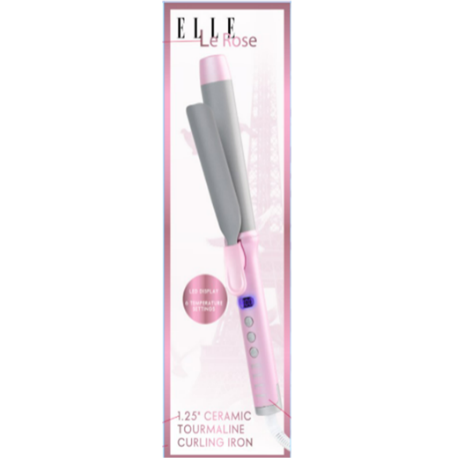 ELLE Le Rose Ceramic Tourmaline 1¼" Curling Iron