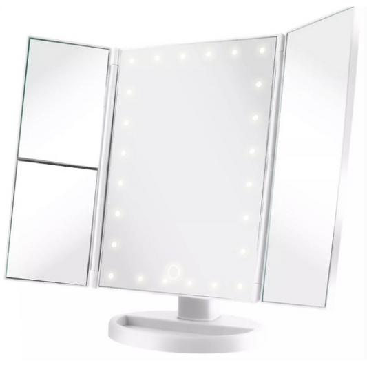 Tri-Fold LED Light Up Vanity Hollywood Mirror