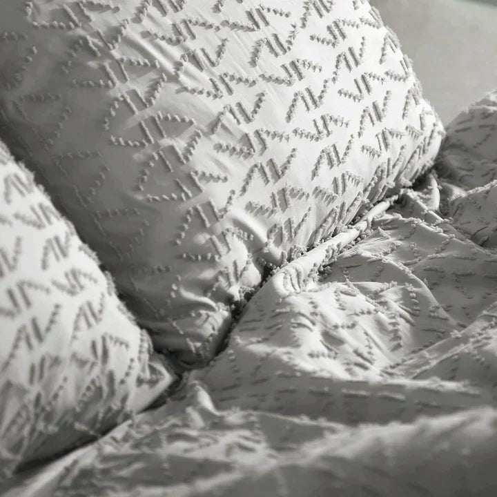 Bali Duvet Cover Set, Steel Grey