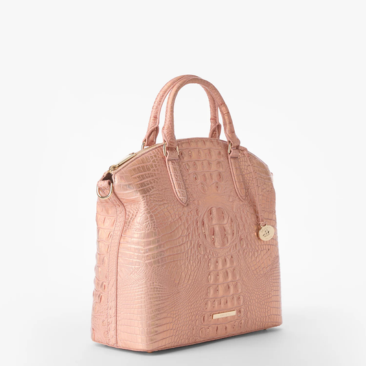 Brahmin Melbourne Collection Large Duxbury Satchel, Rose Gold