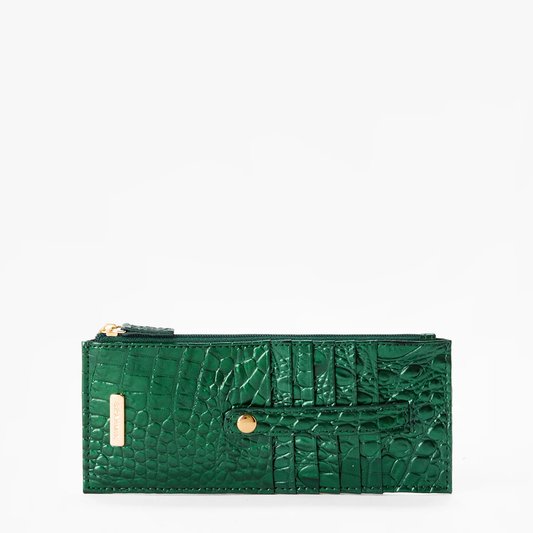 Brahmin Melbourne Collection Credit Card Wallet, Evergreen Ombre