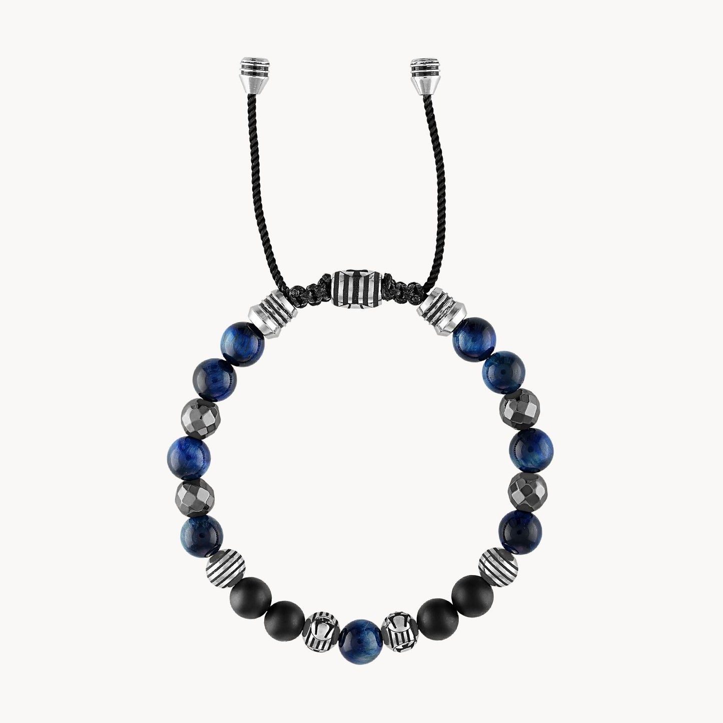 Bulova Blue Tiger's Eye Bolo Bracelet