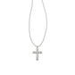 Kendra Scott Crystal Cross Necklace, Silver