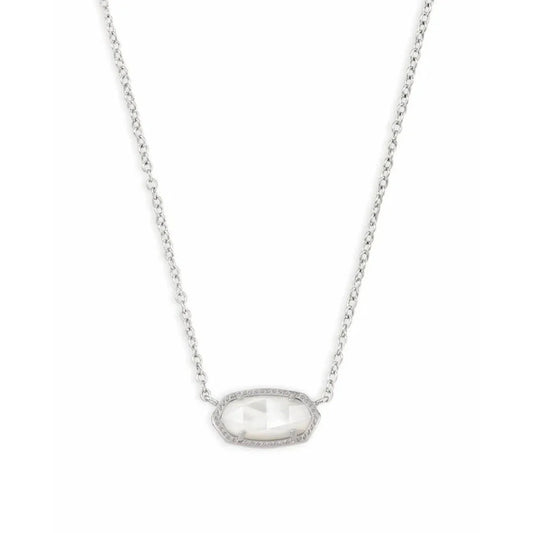 Kendra Scott Elisa Silver Pendant Necklace, Ivory Mother of Pearl