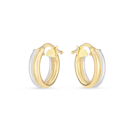 Two Tone Double Round Hoops